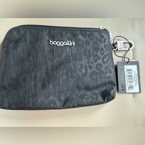 Baggallini Black Animal Print Pouch
